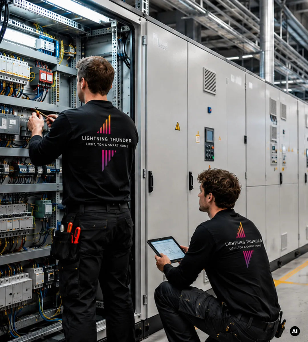 Lightning Thunder – professionelle Elektroinstallation für Industrie und Gewerbe mit fachgerechter Montage, Prüfung und Inbetriebnahme von Schaltanlagen und elektrischen Betriebssystemen.